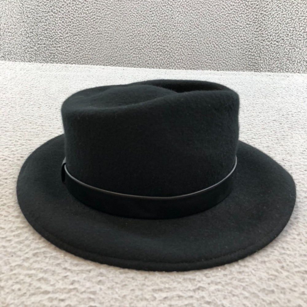 Eric Javits Ms Cool Fedora Womens OS Black Wool Felt Sustainable Classic Hat - Picture 3 of 11